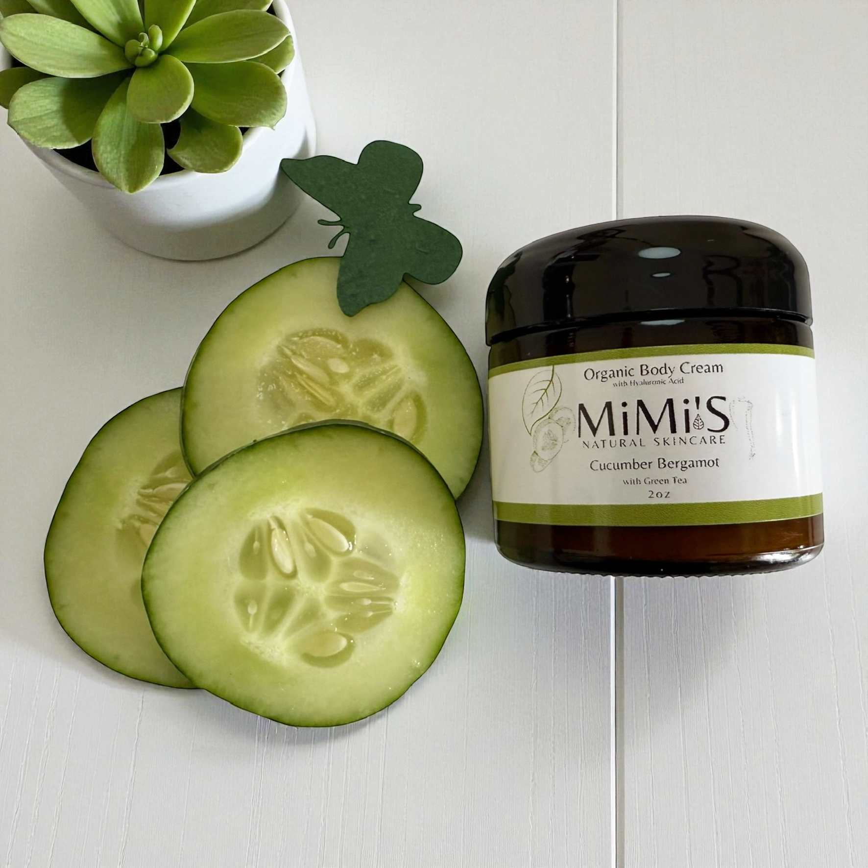 Organic Body Cream: Cucumber, Bergamot & Green Tea