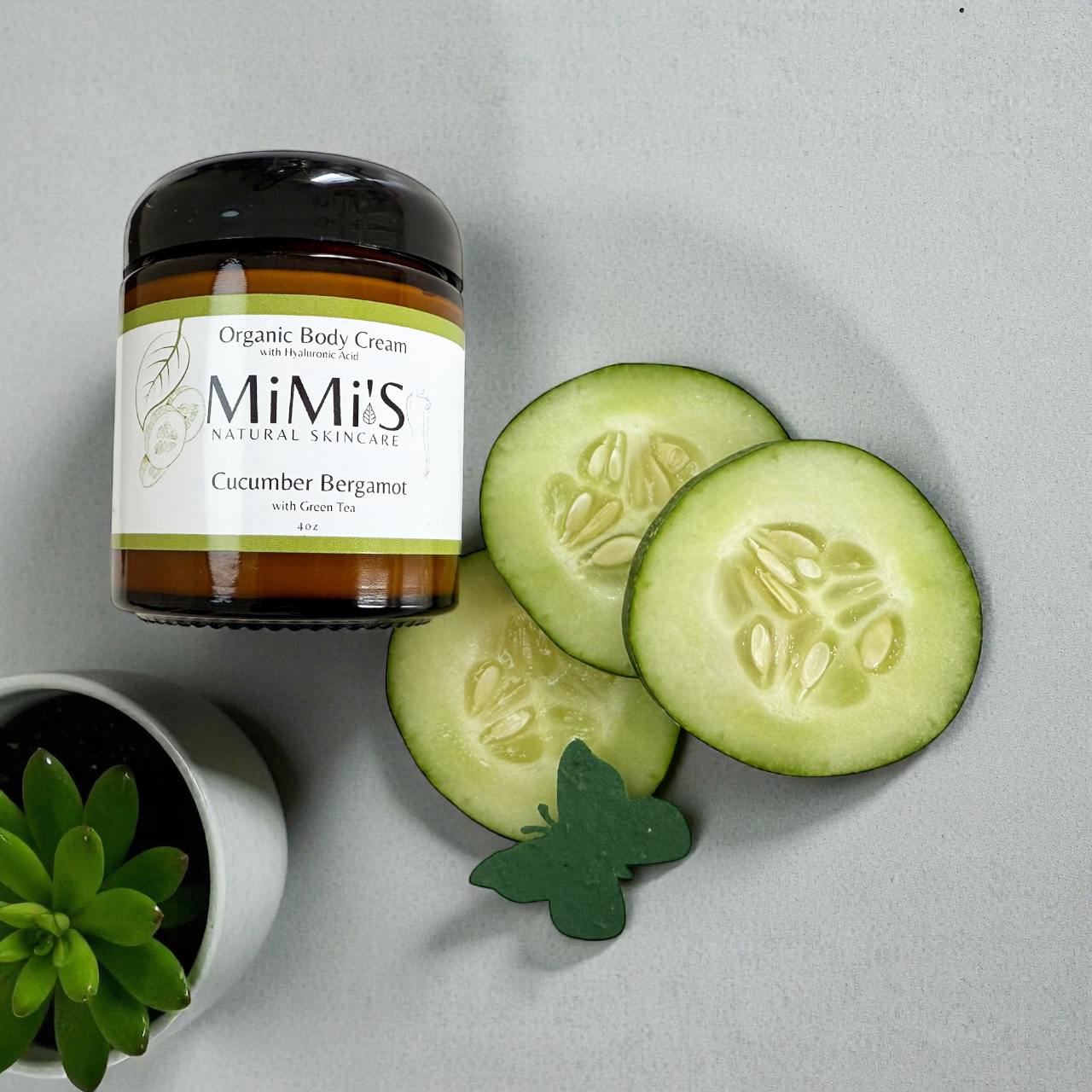 Organic Body Cream: Cucumber, Bergamot & Green Tea