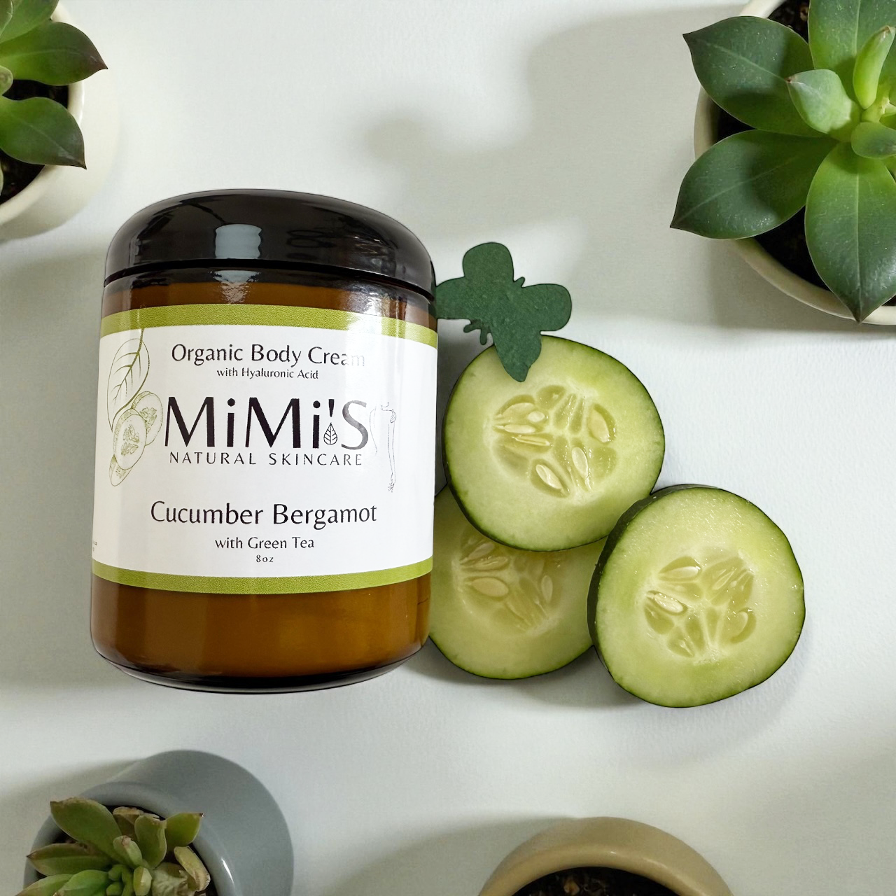 Organic Body Cream: Cucumber, Bergamot & Green Tea